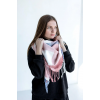 Велика рожева кашемірова хустка косинка в клітину CASHMERE